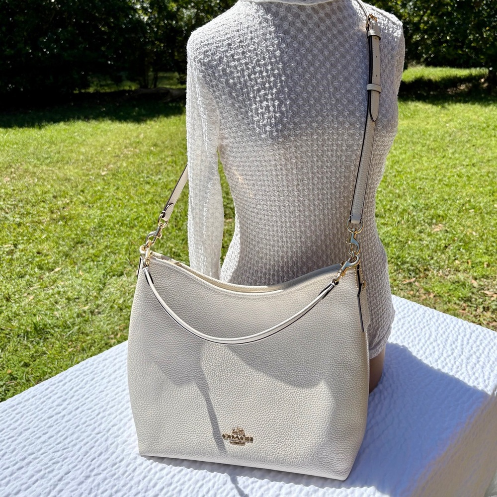 Coach Large Laurel Shoulder Crossbody Bag in “Chalk” CY684 NWT 🤩 STUNNING!🤩